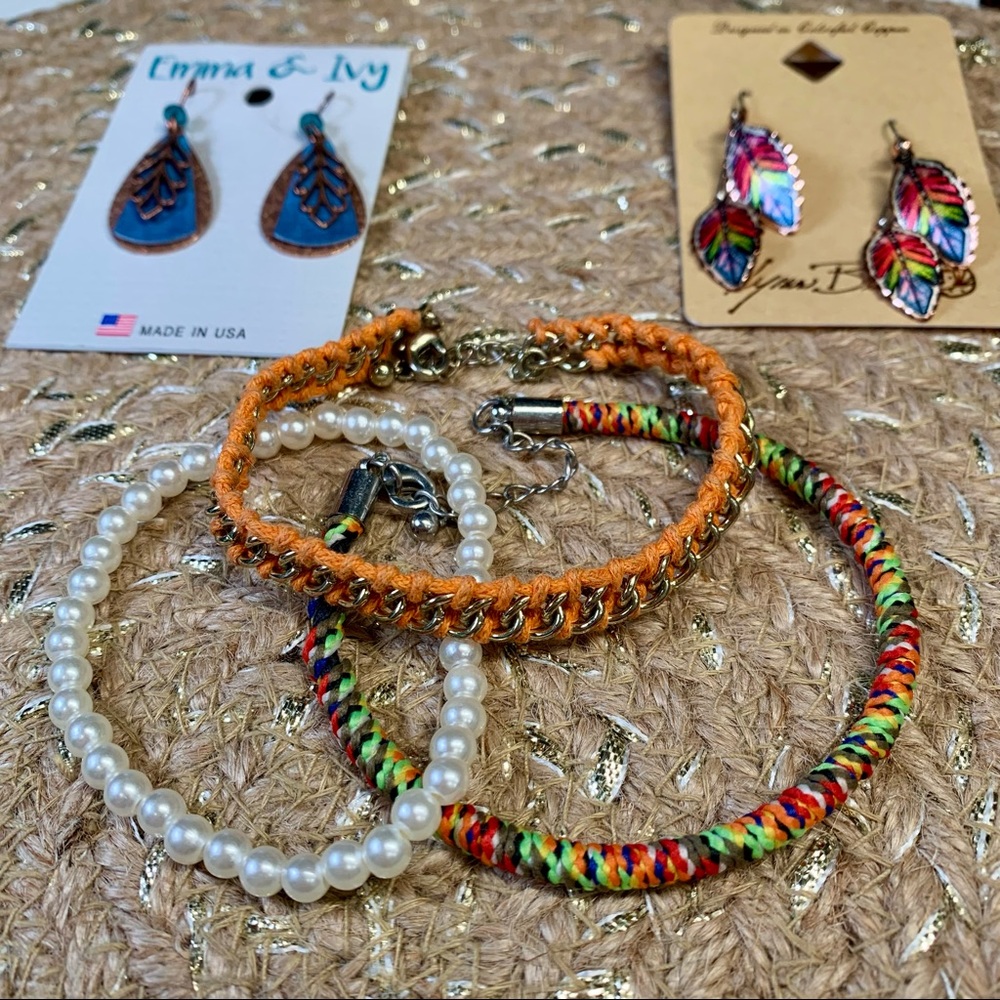 CLOSET SALE Colorful earring and bracelet jewelry pack